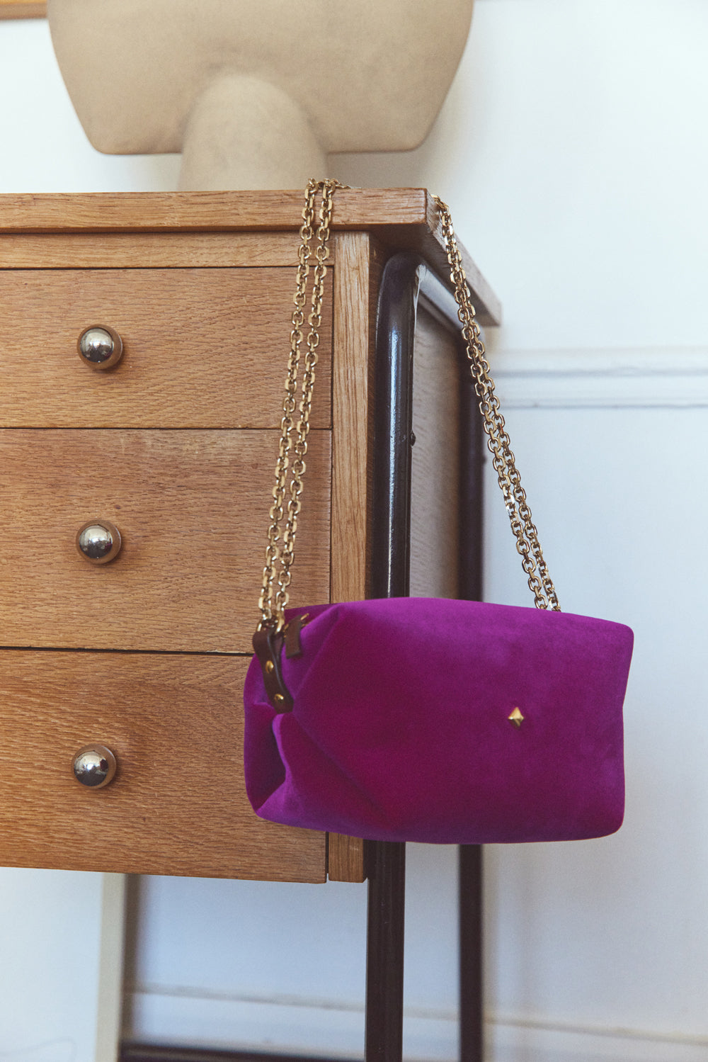 LE MINI SOHNA - VELOURS SILK NIGHT FUCHSIA