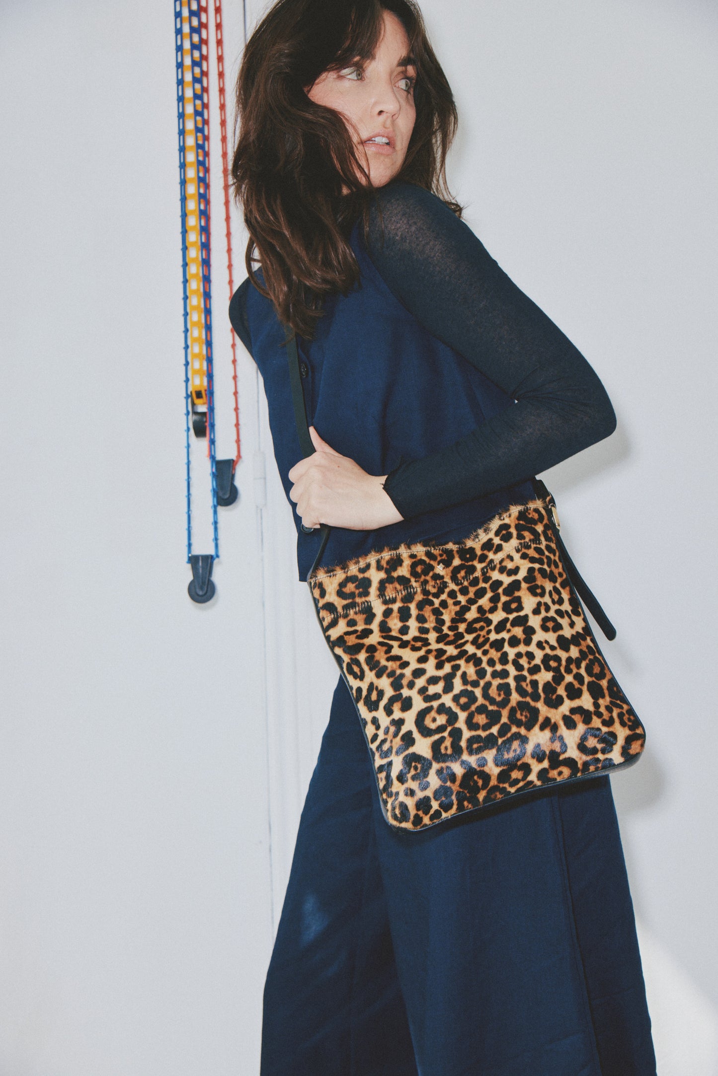 THE MINI ENZO - NAVY QUILTED VELVET