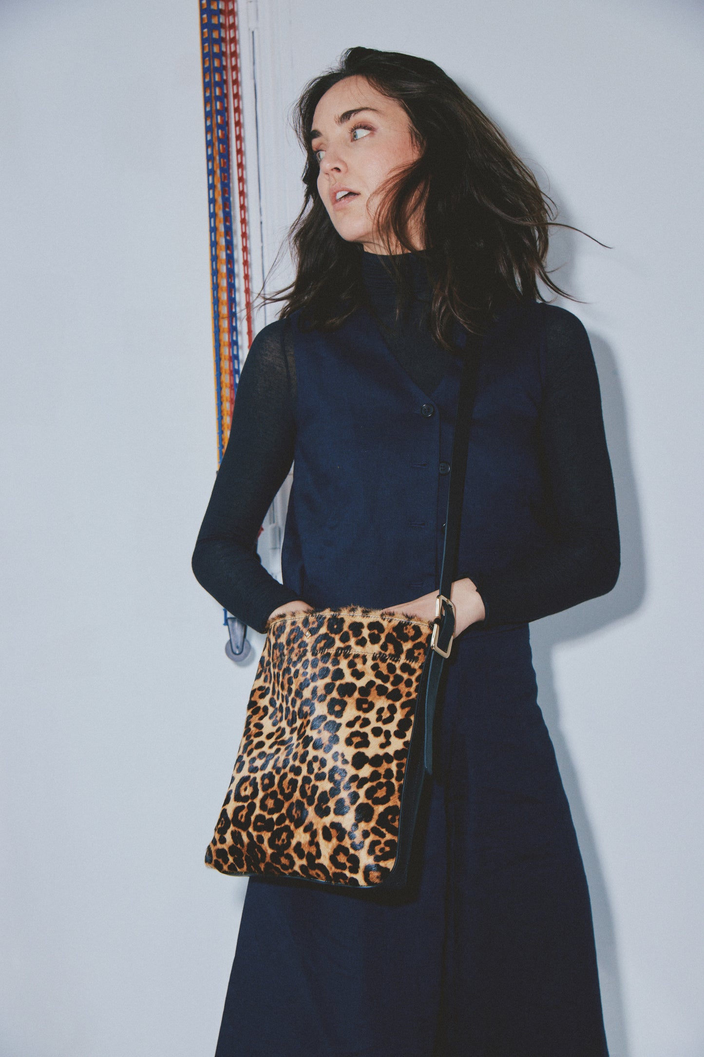 THE MINI ENZO - NAVY QUILTED VELVET
