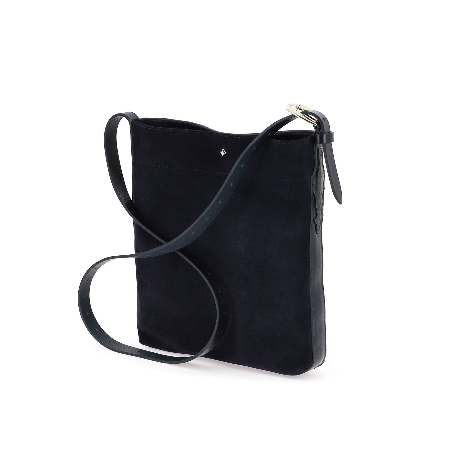 THE MINI ENZO - NAVY QUILTED VELVET