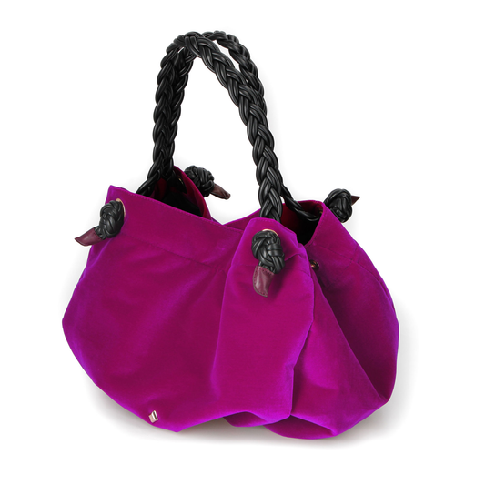 LE GRAND CHOUCHOU - VELOURS SILK FUCHSIA
