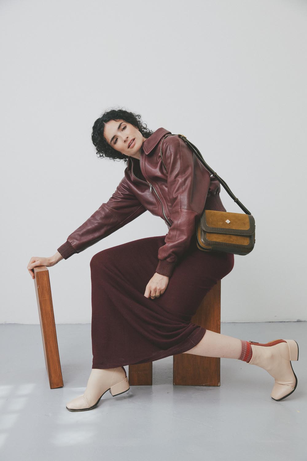 LE CATHY - VELOURS BRONZE BATISTE KAKI