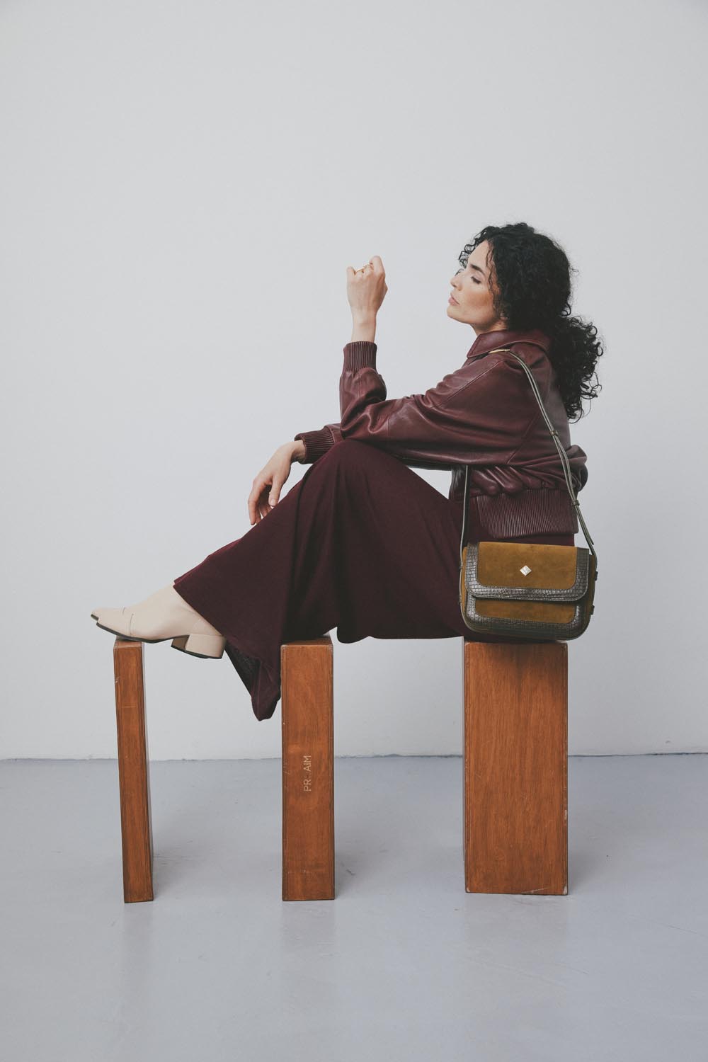 LE CATHY - VELOURS BRONZE BATISTE KAKI