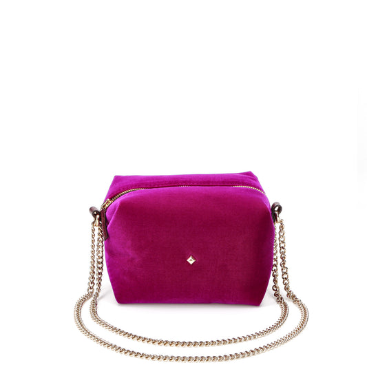 THE MINI SOHNA - SILK NIGHT FUCHSIA VELVET 