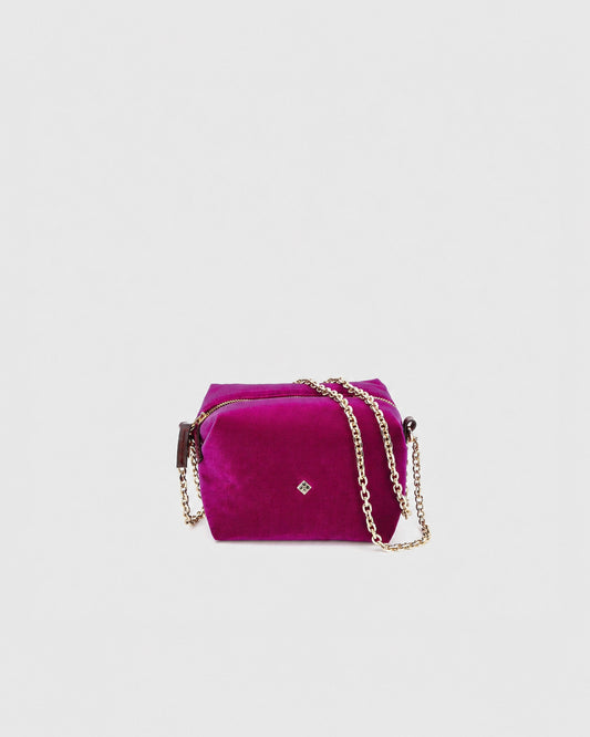 THE MINI SOHNA - SILK NIGHT FUCHSIA VELVET 