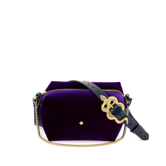 LE MINI SOHNA - VELOURS SILK BARBIER VIOLET NUIT