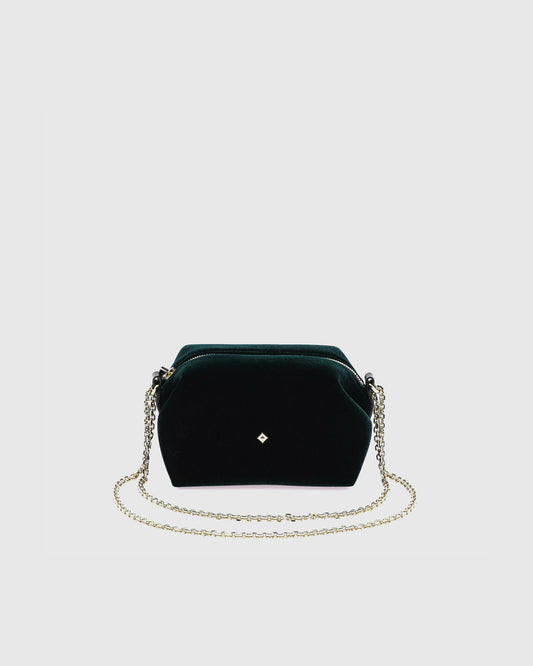 THE MINI SOHNA - SILK NIGHT VELVET EMPIRE GREEN 